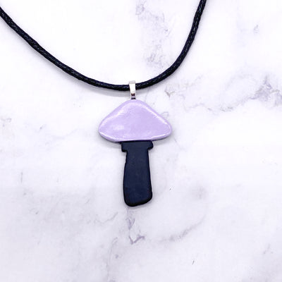 Pastel Purple Mushroom Necklace