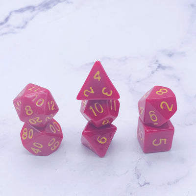 Red Fire Rounded Dice Stargazer Goods