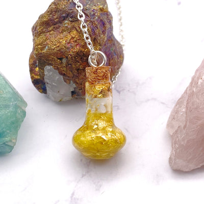 Gold Decanter Glass Bottle Necklace Stargazer Goods