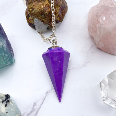Purple Swirl Pendulum Necklace Stargazer Goods