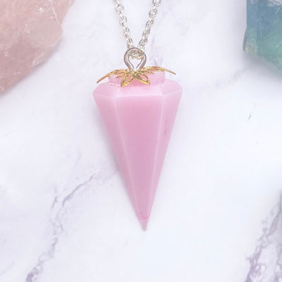 Light Pink Pendulum Pendant Necklace | Stargazer Goods