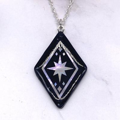 Black Holographic Star Necklace Stargazer Goods