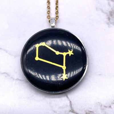Virgo Constellation Necklace Polymer Clay Horoscope Pastel Goth CottageCore Witch Wicca Celestial Jewelry