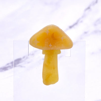 Orange Mushroom Pin. Cottagecore witch pastel goth accessory. Polymer Clay Lapel Pin for Mushroom lovers