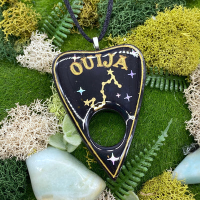 Scorpio Horoscope Constellation Ouija Planchette Necklace. Black Astrology Cottagecore Zodiac Jewelry