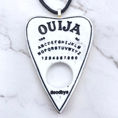 White Ouija Planchette Necklace | Simple Pendant