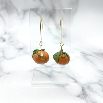 Autumn Pumpkin Dangle Earrings | Cottagecore Halloween Jewelry