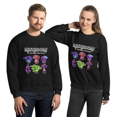 Mushrooms of the PNW in Color Unisex Sweatshirt | Stargazer Goods